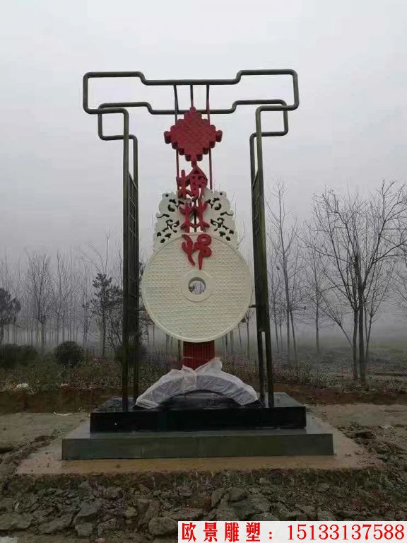 中国结不锈钢雕塑 广场不锈钢雕塑喷漆